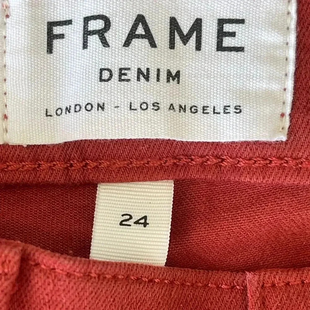 Frame Le High Straight Straight Leg Jeans in Deep Red - Picture 11 of 12